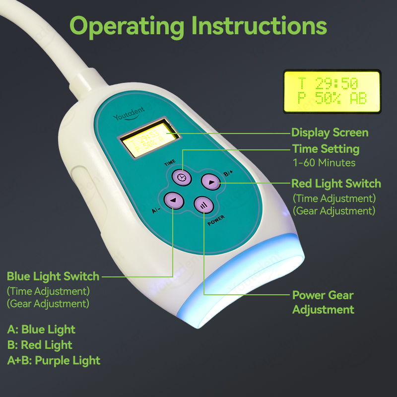 50W Dental Touch Screen 3 Colo - đánh giá và giá Teeth Whitening/Bleaching