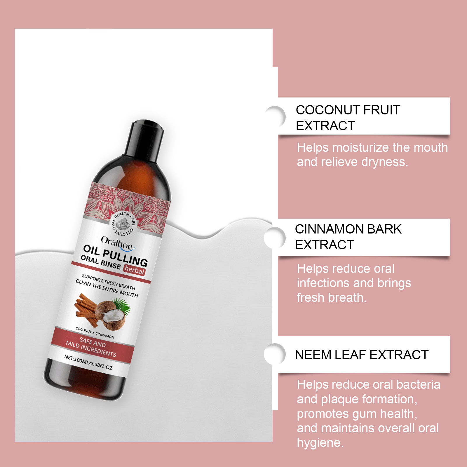 Coconut Pulling Oil Mouthwash  - đánh giá và giá Teeth Whitening Oil Pulling