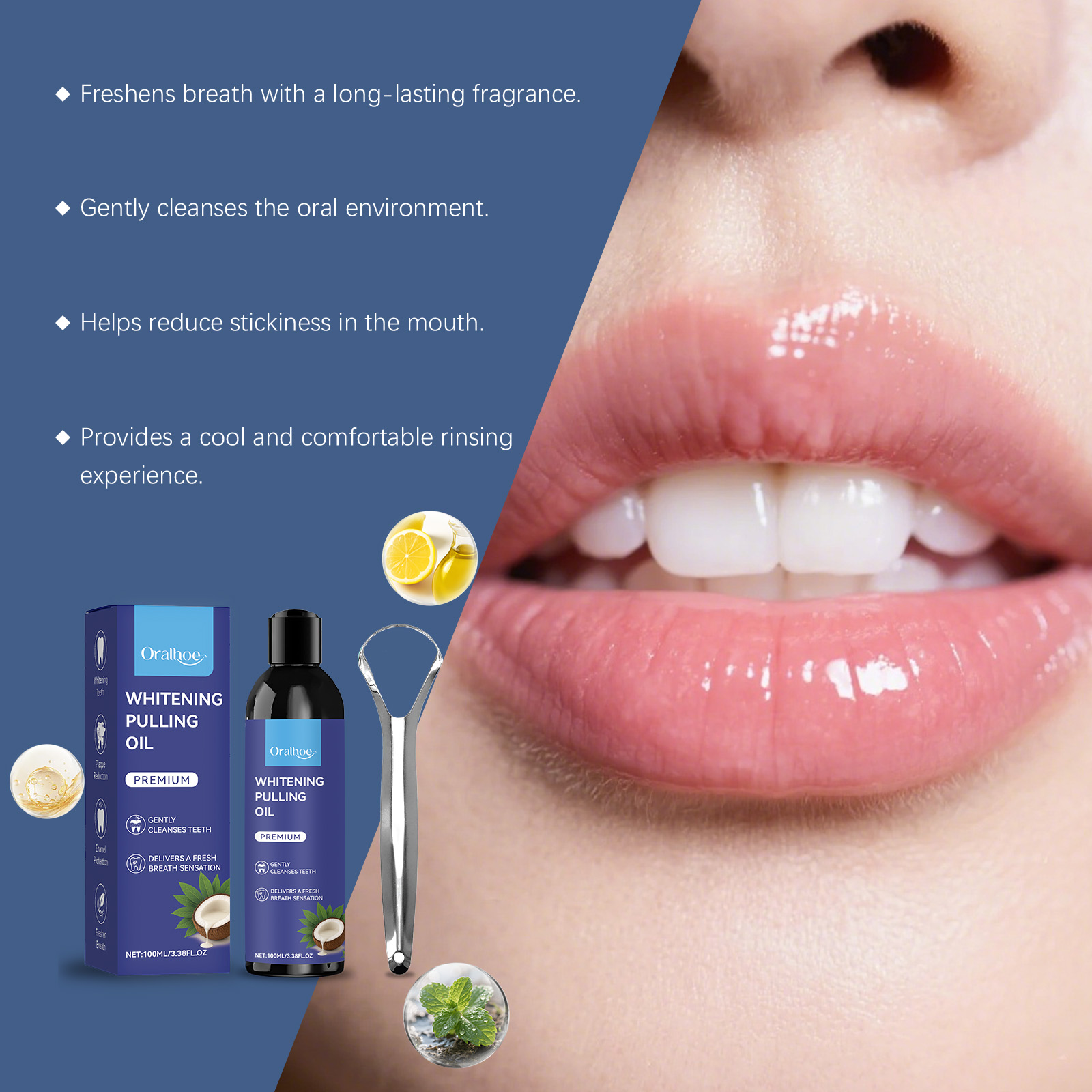 Coconut Oil Pulling Mouthwash  - đánh giá và giá Teeth Whitening Oil Pulling