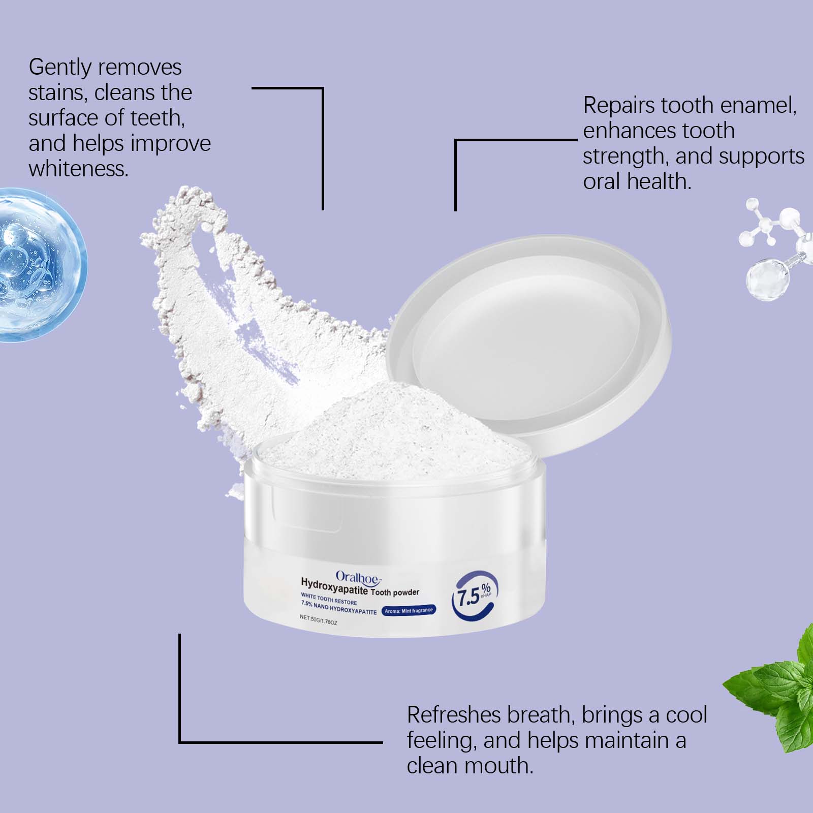 Delicate teeth care, strong cl - đánh giá và giá Teeth Whitening Oil Pulling