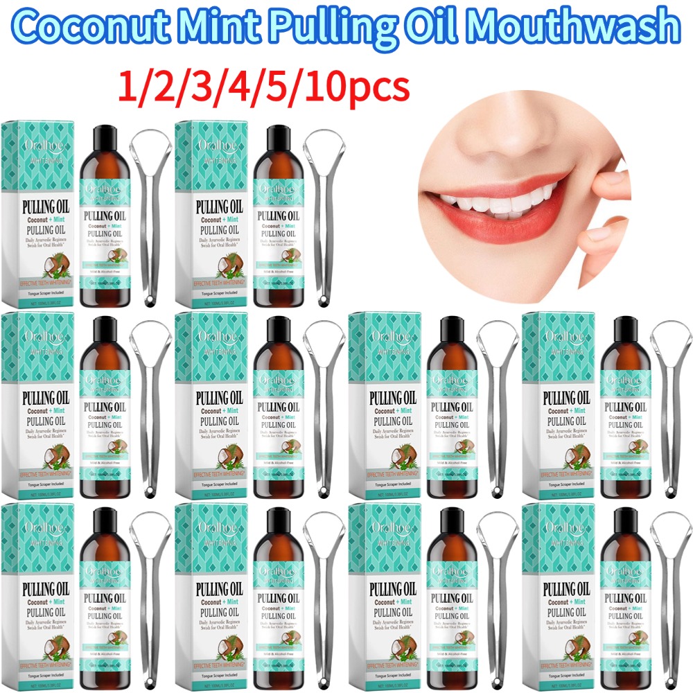 Coconut Mint Pulling Oil Mouth - đánh giá và giá Teeth Whitening Oil Pulling