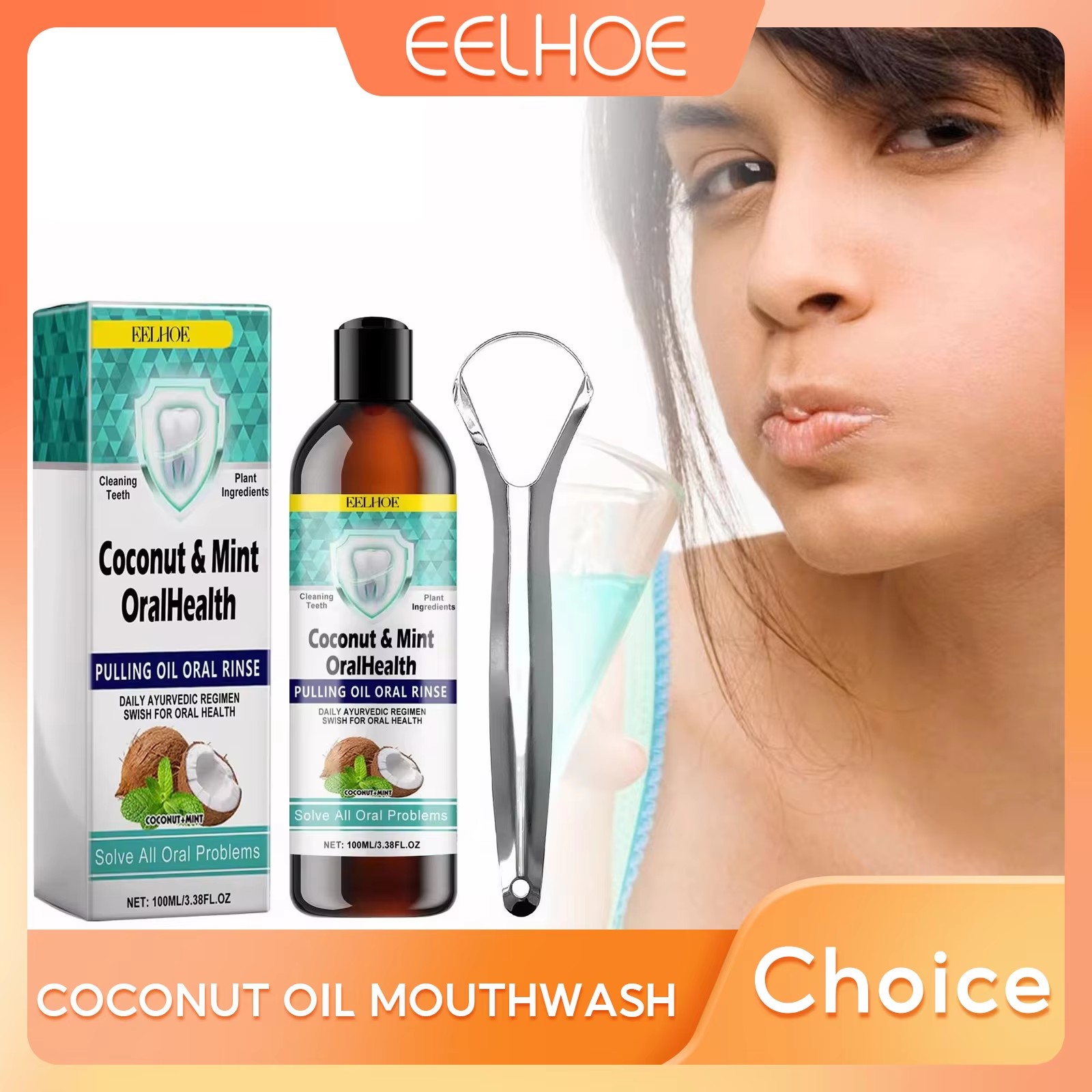 EELHOE Mint Coconut Oil Pullin - đánh giá và giá Teeth Whitening Oil Pulling