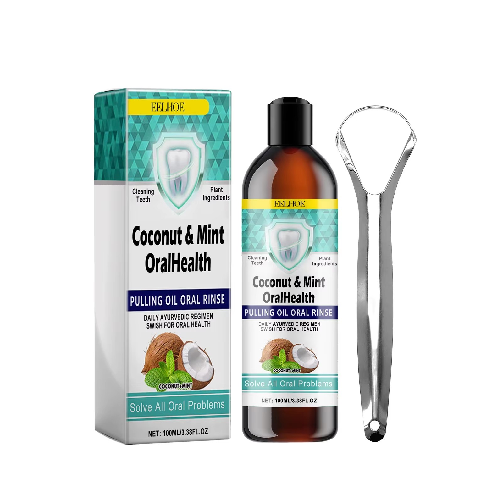 EELHOE Mint Coconut Oil Pullin - đánh giá và giá Teeth Whitening Oil Pulling