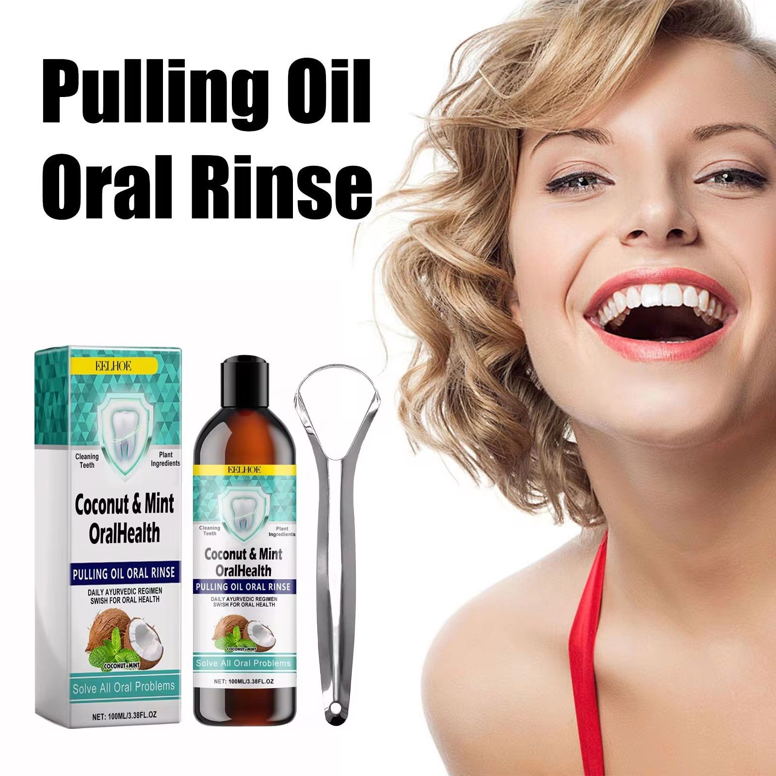 EELHOE Mint Coconut Oil Pullin - đánh giá và giá Teeth Whitening Oil Pulling