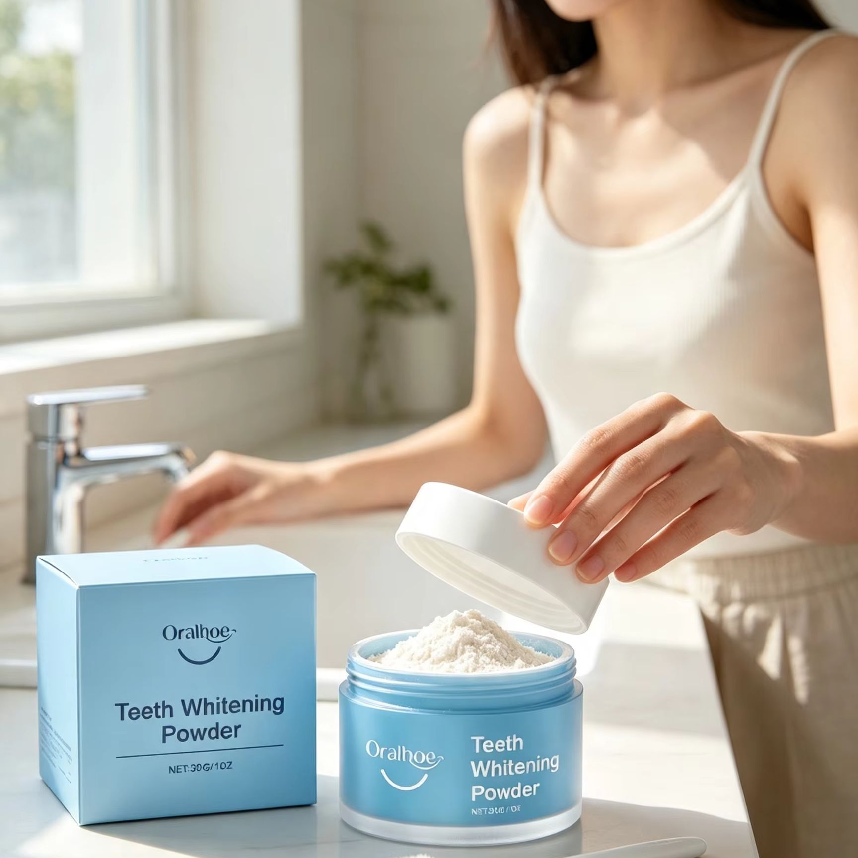 Oralhoe Tooth Powder for Brush - đánh giá và giá Teeth Whitening Singapore