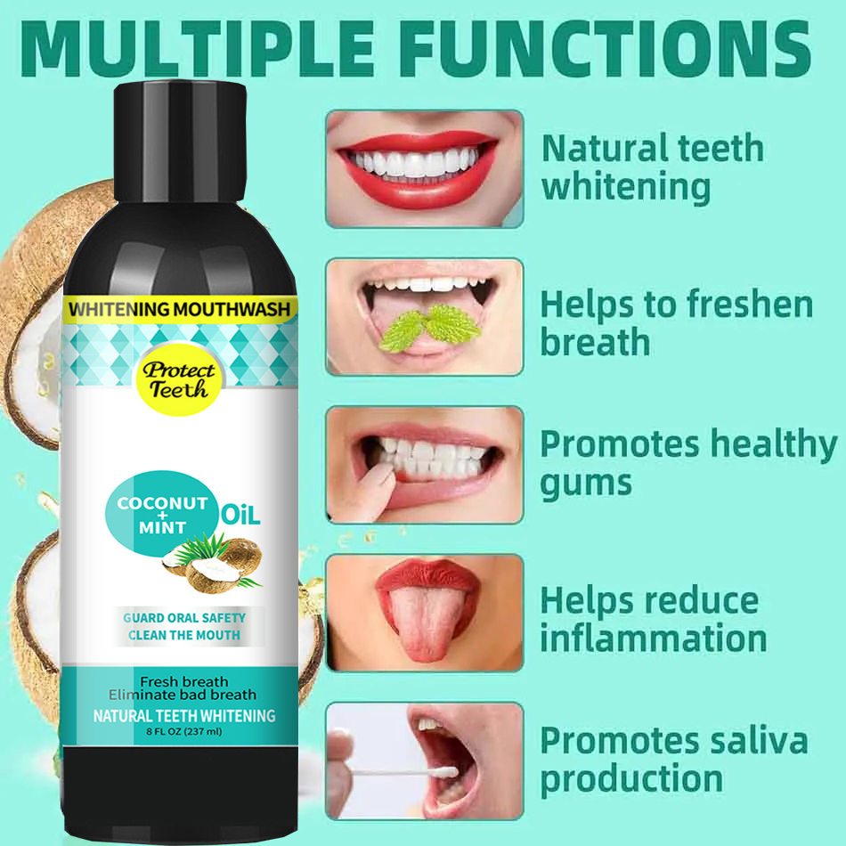 237ml Coconut Mint Pulling Oil - đánh giá và giá Teeth Whitening Oil Pulling